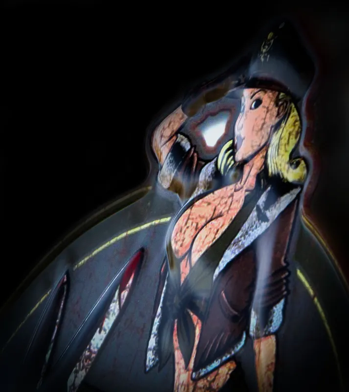 Targa decorativa vintage aereo Pin-Up in alluminio - immagine 2