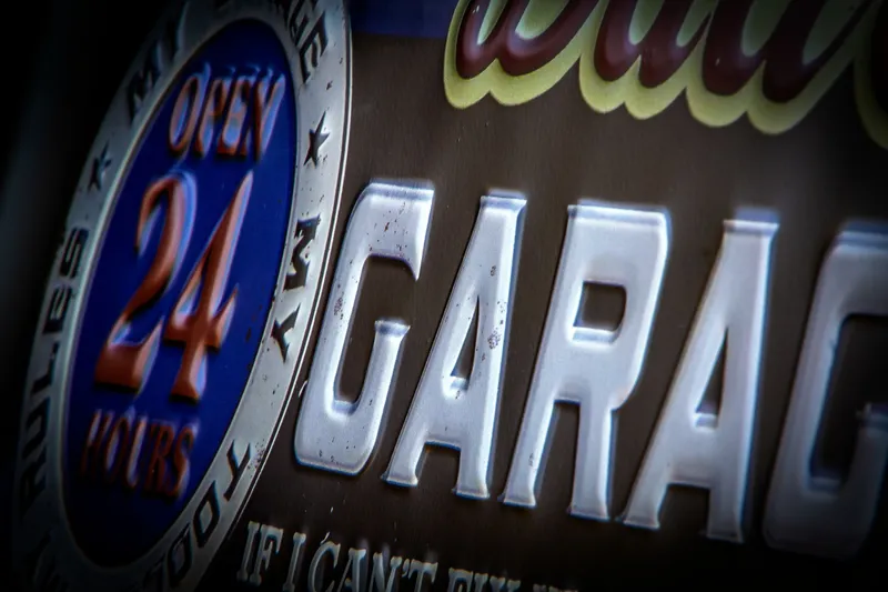 Targa decorativa vintage dad's garage in alluminio - immagine 4