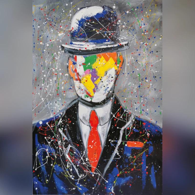 Quadro - olio su tela - telaio - Uomo sconosciuto - wdesign - macerata - marche