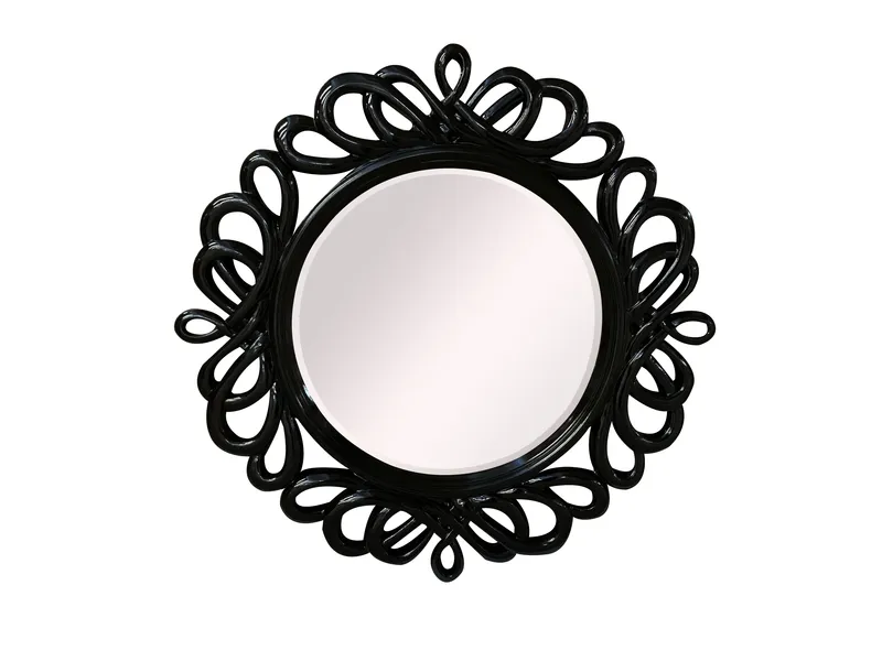 Specchio Specchiera Rotonda Tiffany Nera - arredo muro - design - Wdesign - macerata - marche