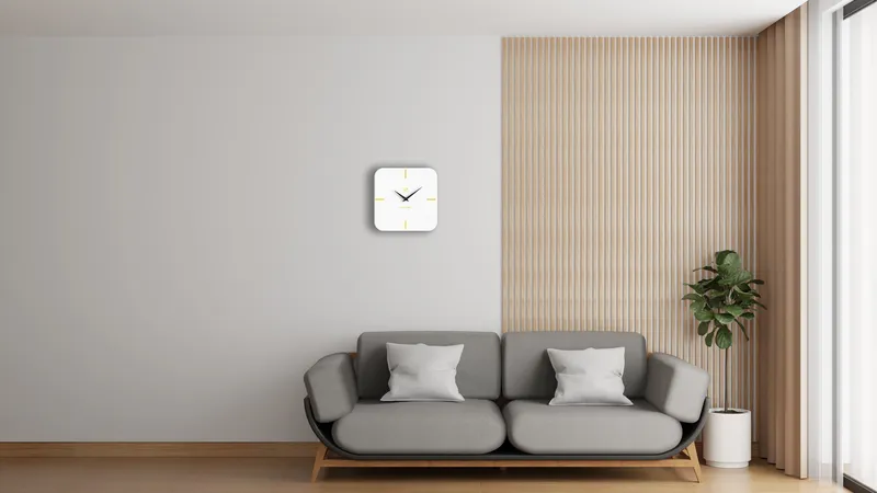 SQUIRCLE CLOCK orologio da parete in legno verniciato - immagine 5