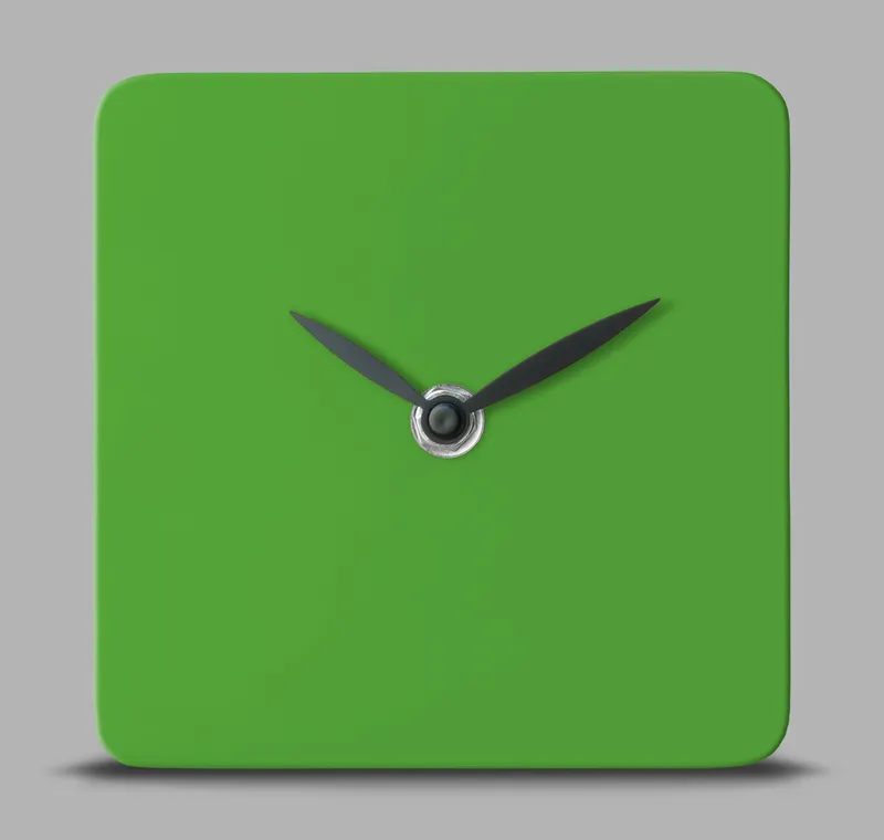 orologio d'appoggio in legno quadrato