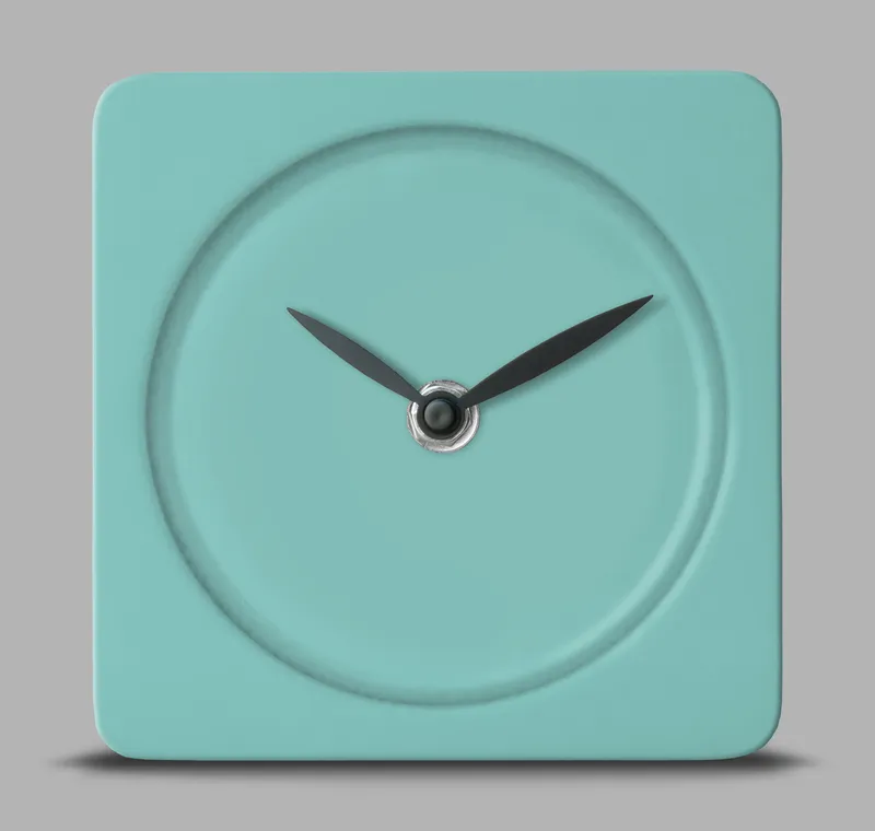 Orologio d'appoggio quadrato rotondo in legno