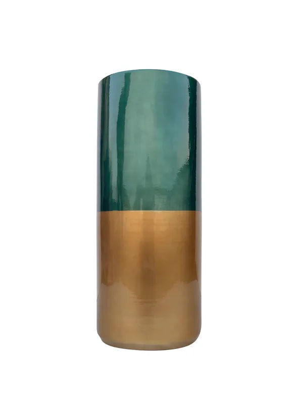 Vaso Alto Verde in Ceramica Laccata