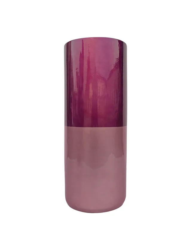 Vaso Alto Rosa in Ceramica Laccata