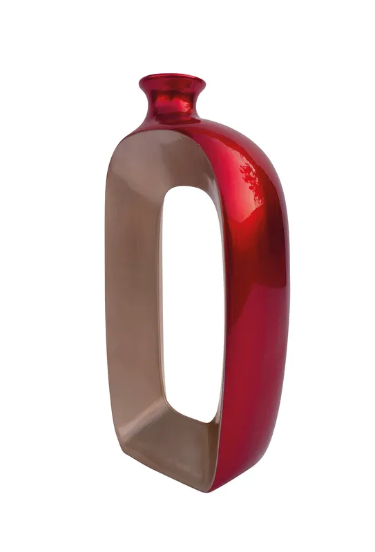 Vaso Rosso Grande in Ceramica Laccata