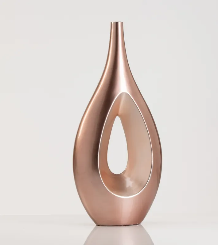 Vaso Goccia Alto Oro in Ceramica Laccata