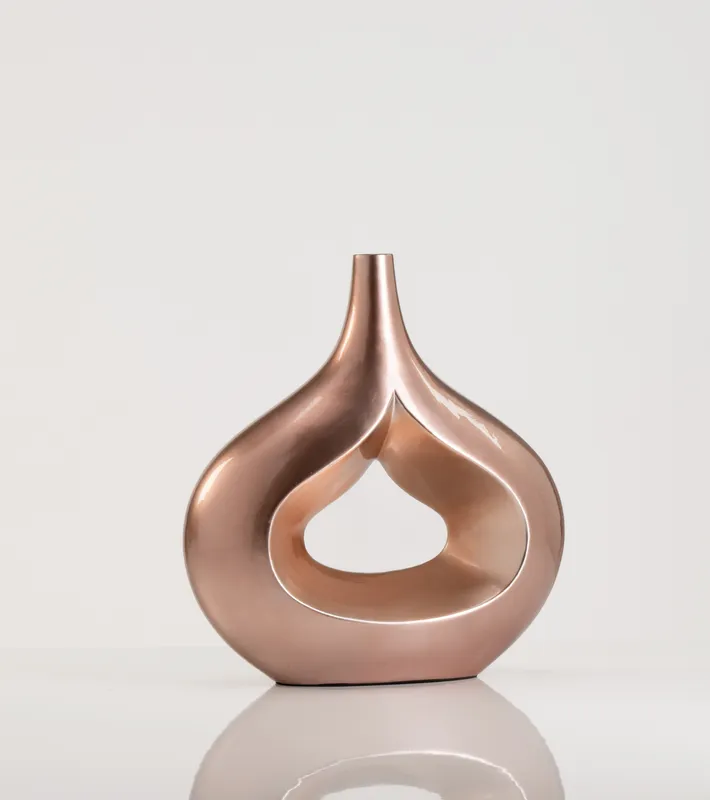 Vaso Goccia Oro in Ceramica Laccata