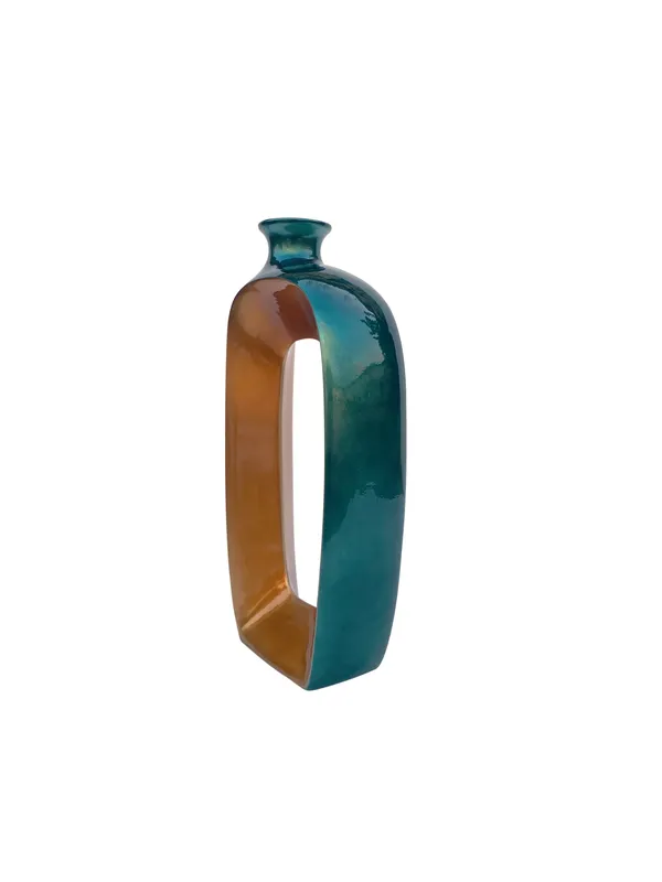 Vaso Verde Grande in Ceramica Laccata