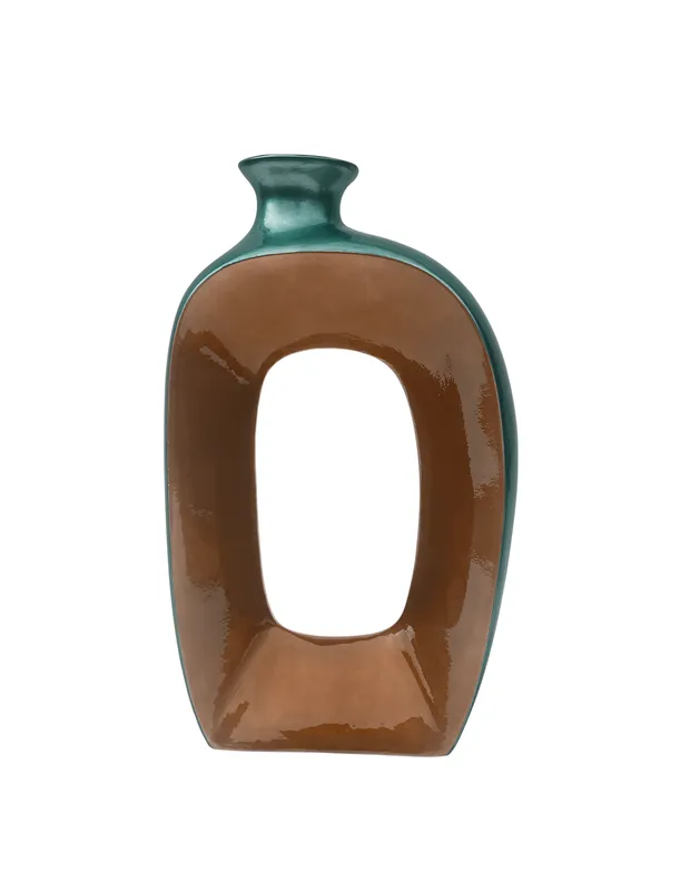 Vaso Verde in Ceramica Laccata