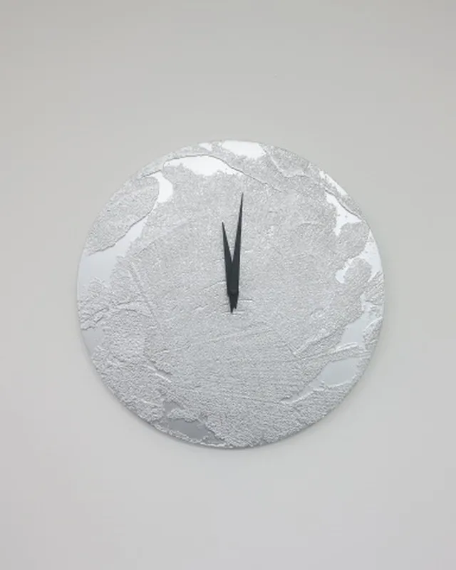 MALTA SILVER CLOCK orologio da parete in legno verniciato