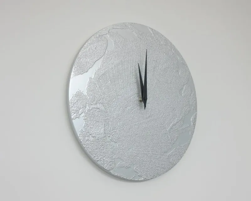 MALTA SILVER CLOCK orologio da parete in legno verniciato