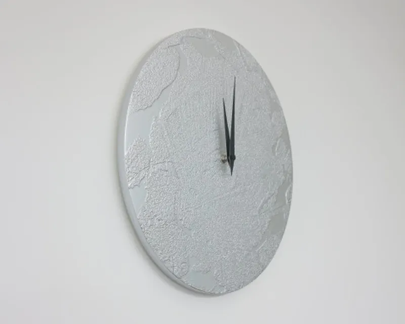 MALTA SILVER CLOCK orologio da parete in legno verniciato