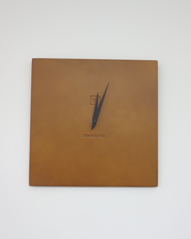CORTEN CLOCK painted wood wall clock