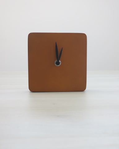 CORTEN CLOCK Standing clock in painted wood