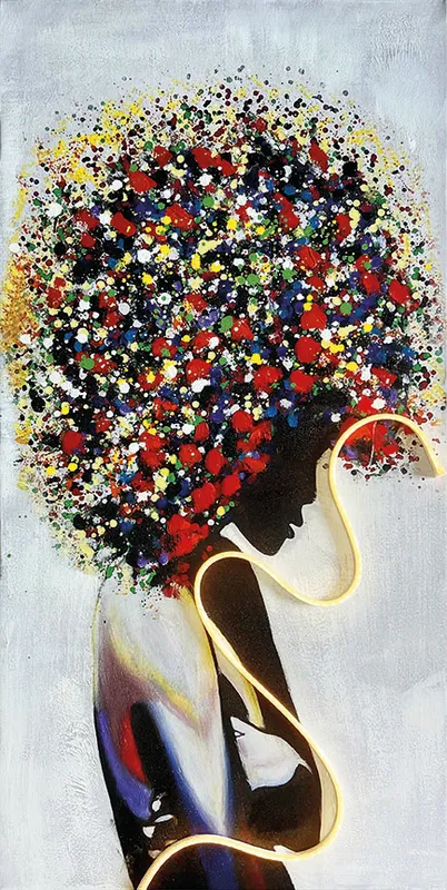 Quadro Led Mia olio su tela