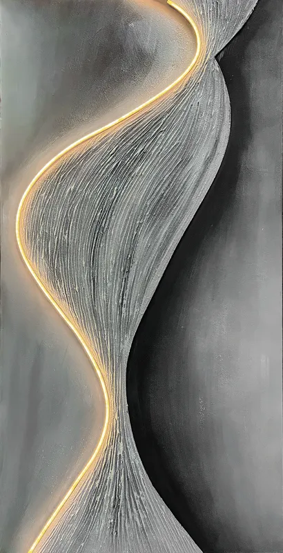 Quadro Led Via Lattea olio su tela